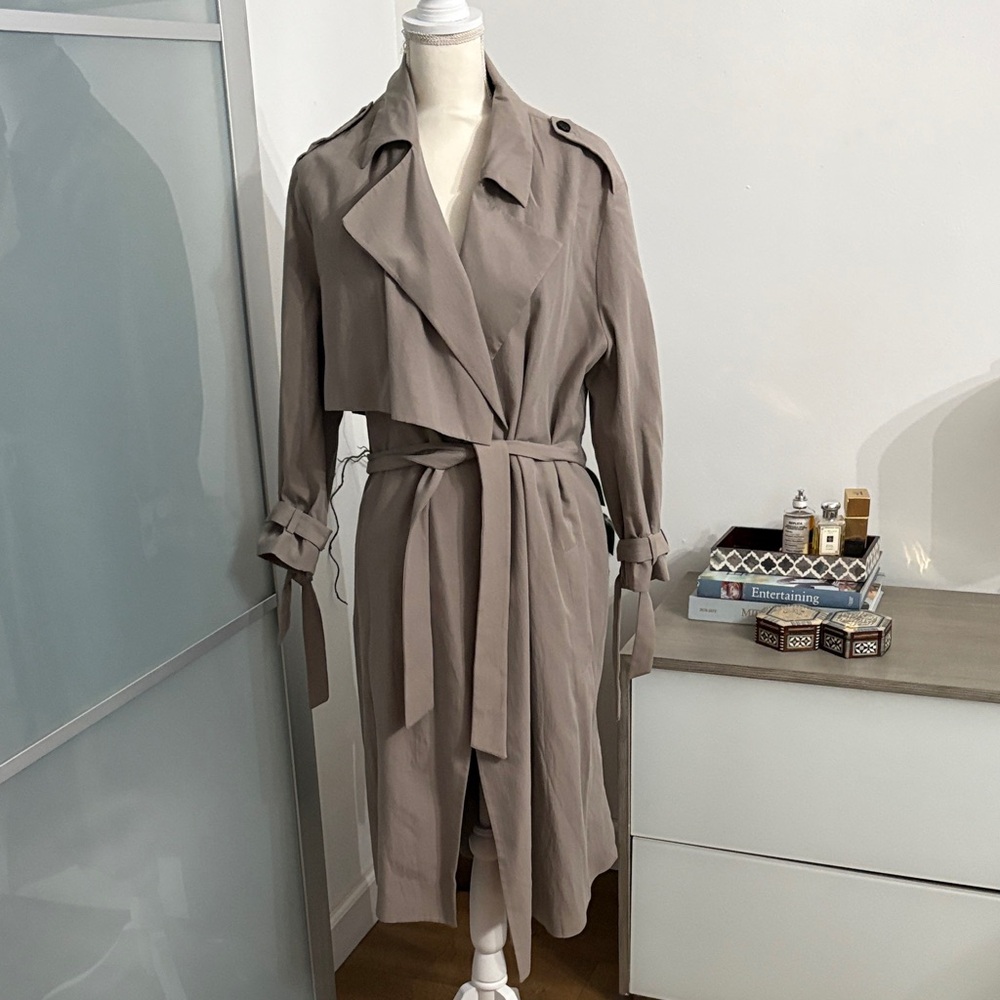 Stylish Tan Trench Coat